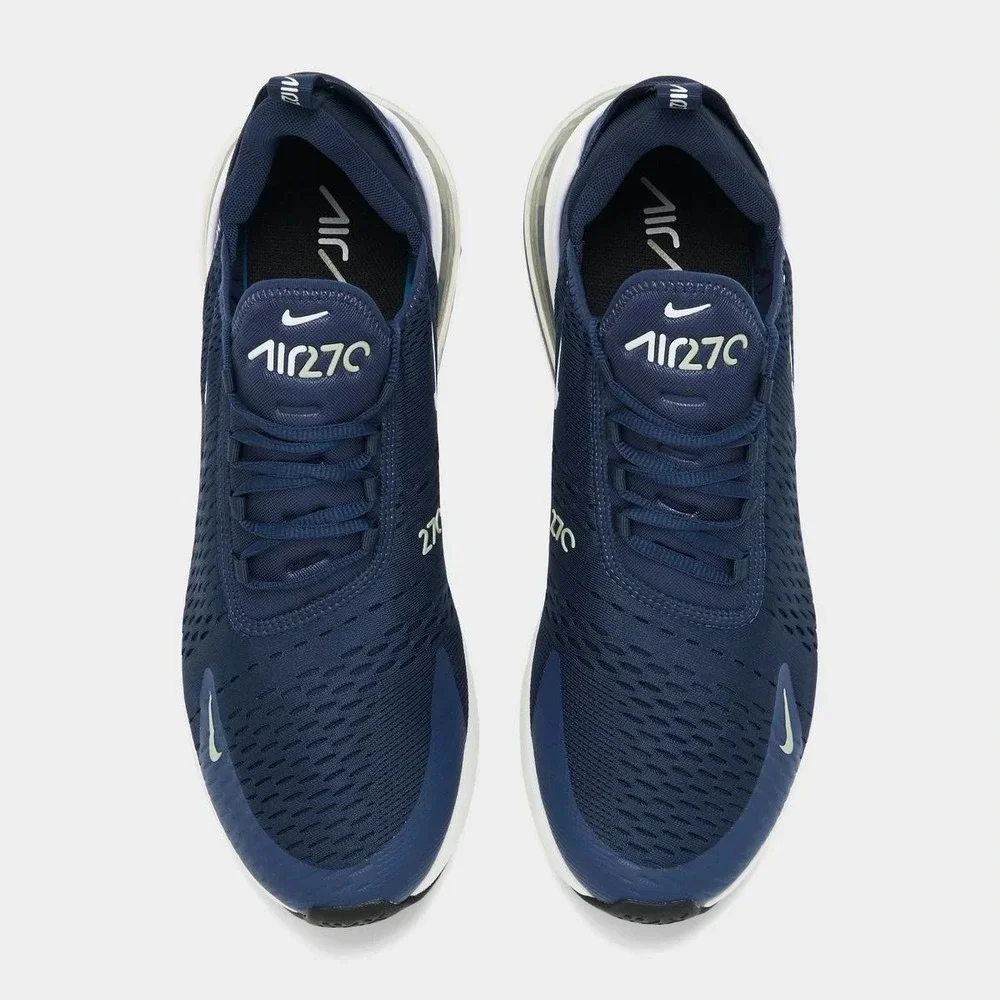Men's 9-Nike Air Max 270 Midnight Navy Blue White Shoes Sneakers AH8050-406  NEW